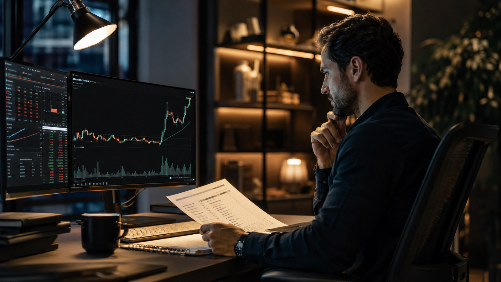 Trader pauses to research why stocks move before the news instead of chasing an extended price