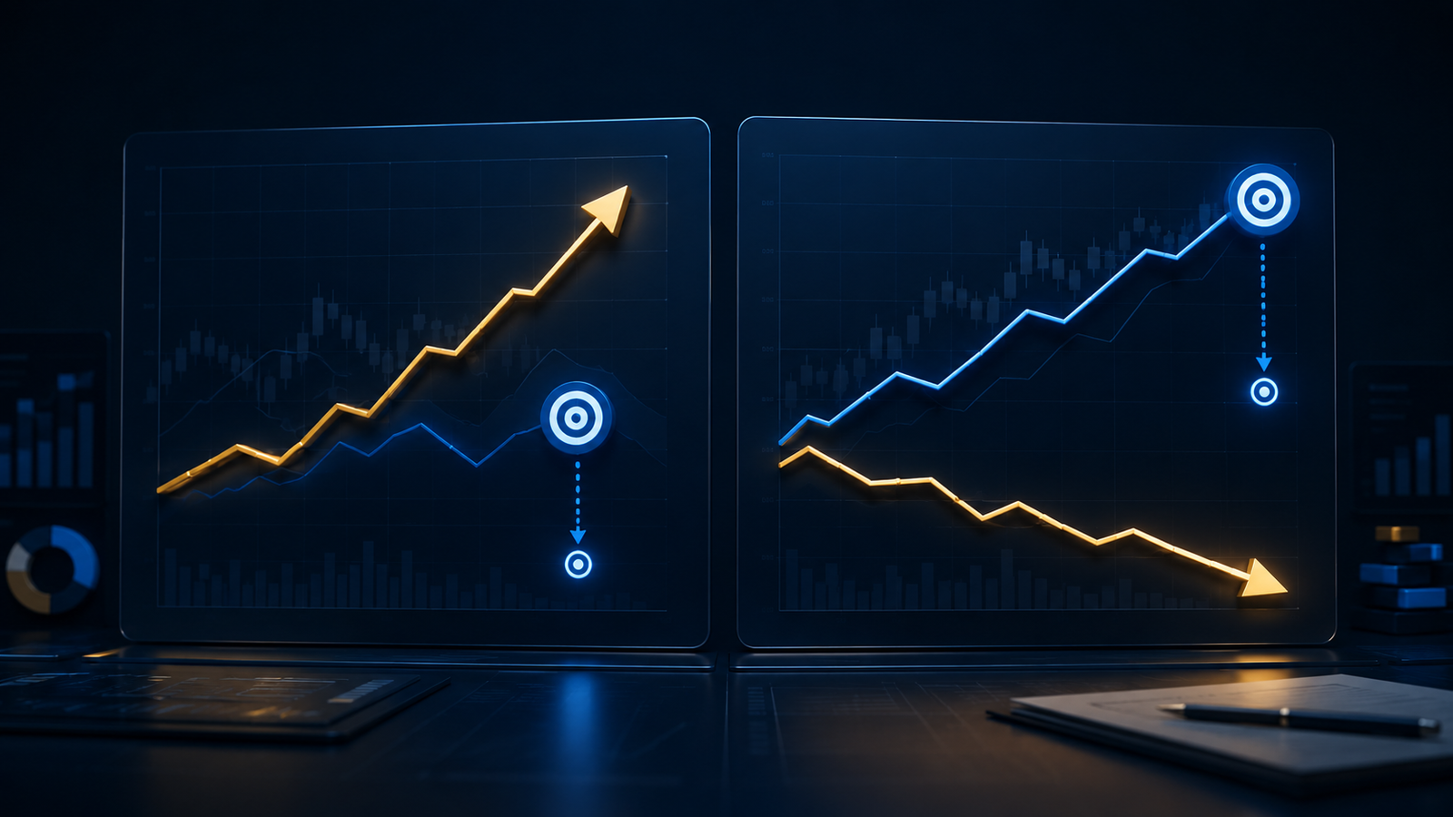 Price target changes analysis with financial models and calculator