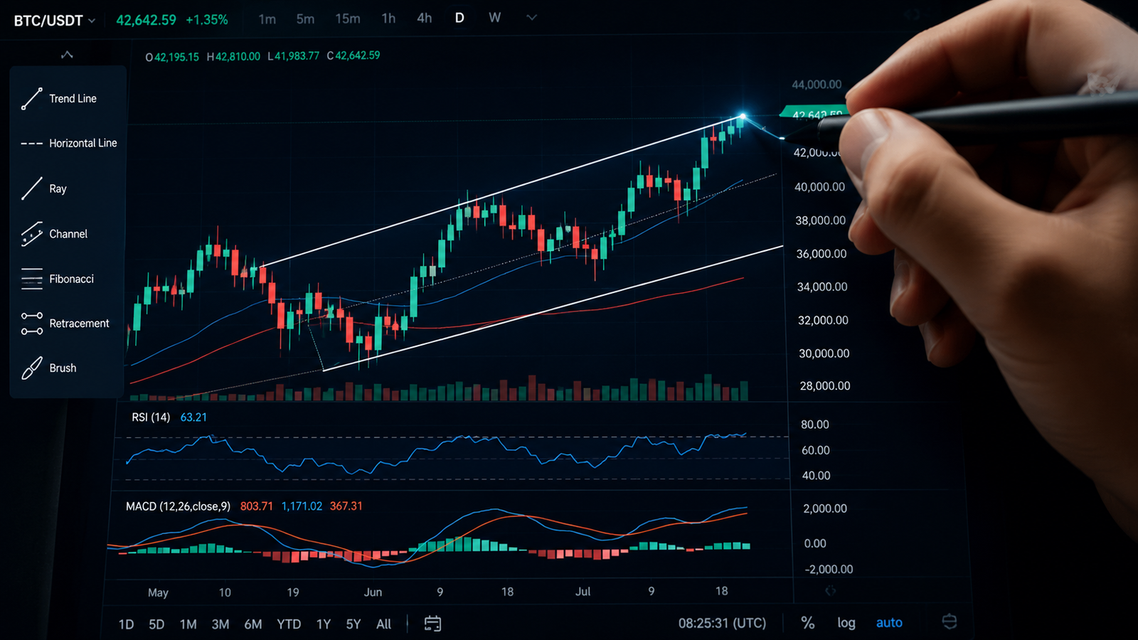TradingView 2026 charting tools trend lines technical analysis