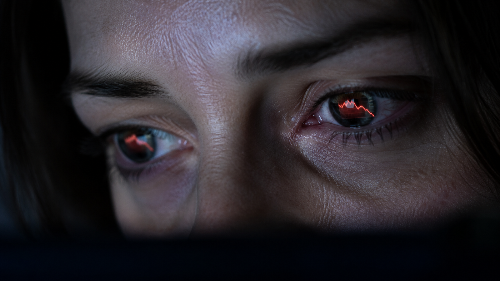 giving up on trading exhaustion tired eyes red chart