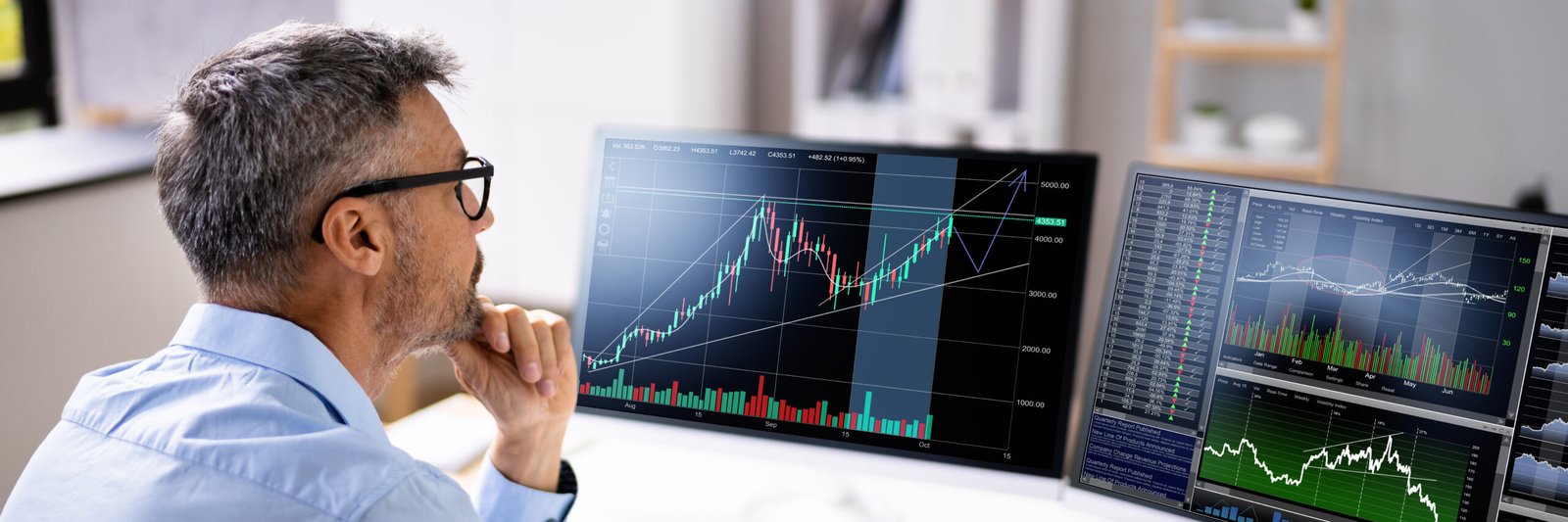 Trader following a pre-market routine and plan while trading stocks online