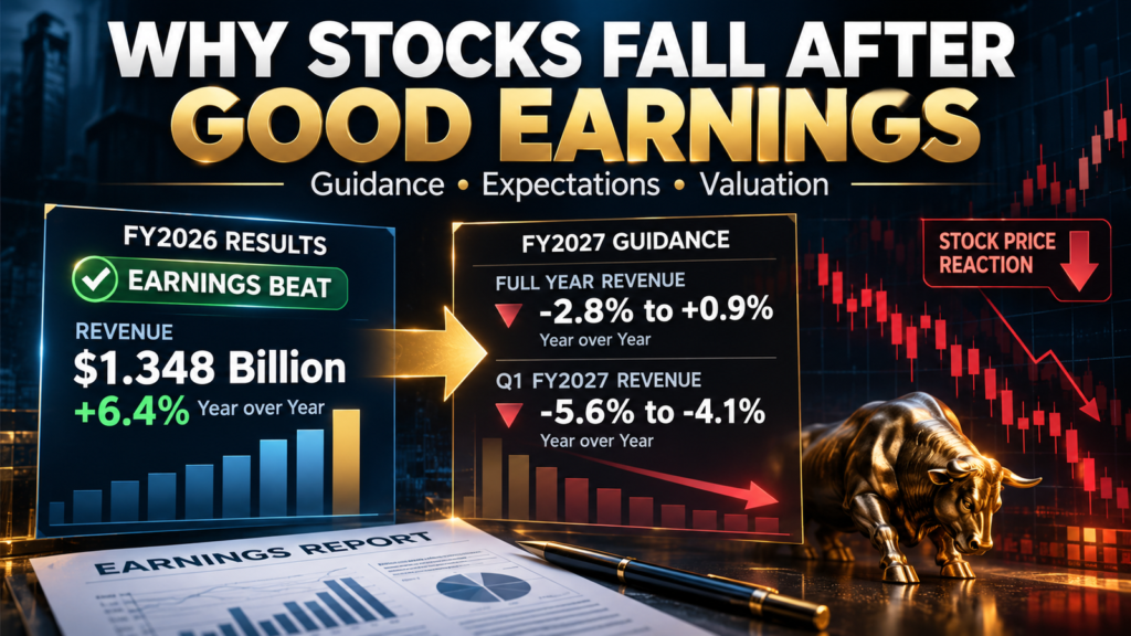 Why stocks fall after good earnings when forward guidance and investor expectations weaken