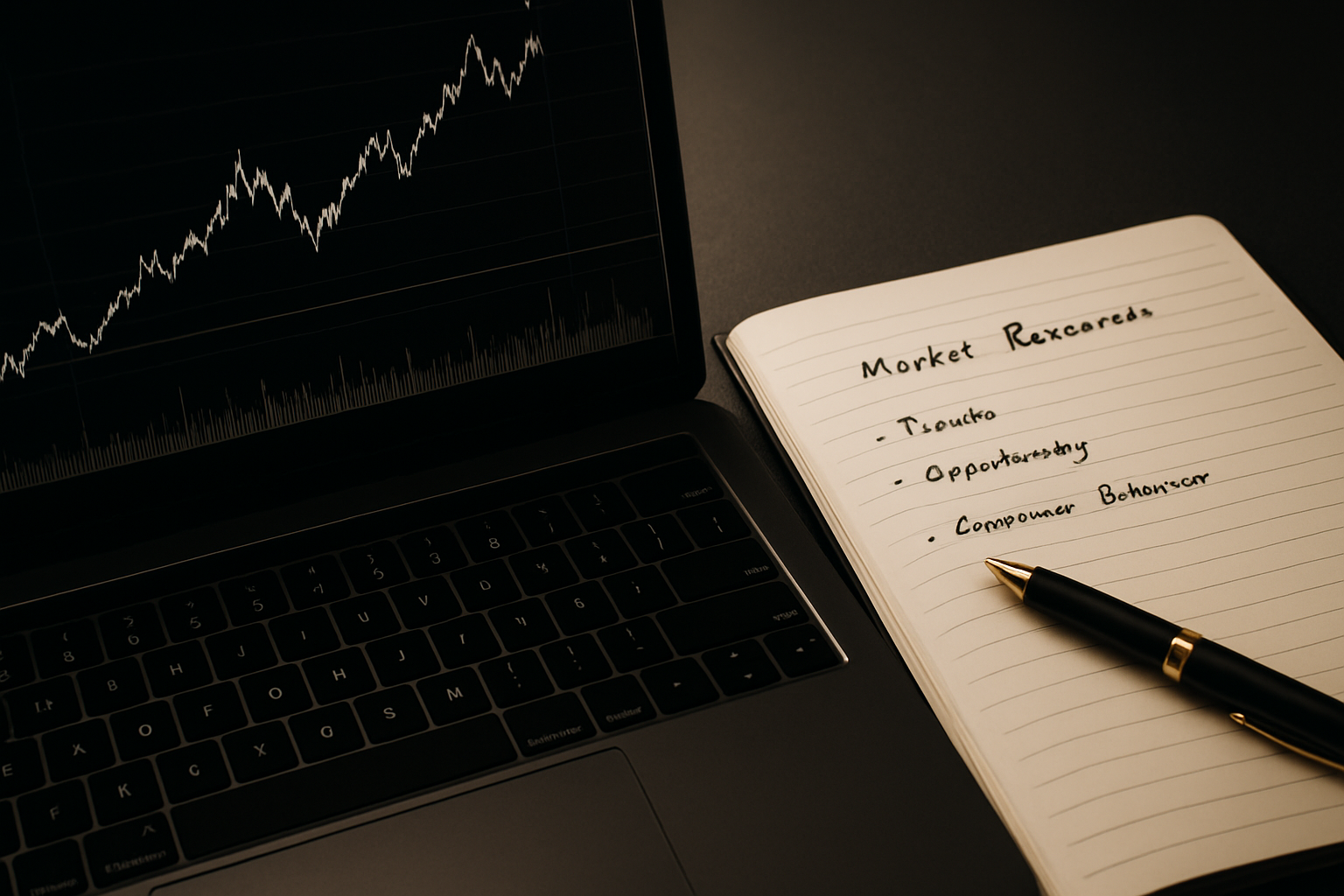 Analyst rating research with stock chart and notes